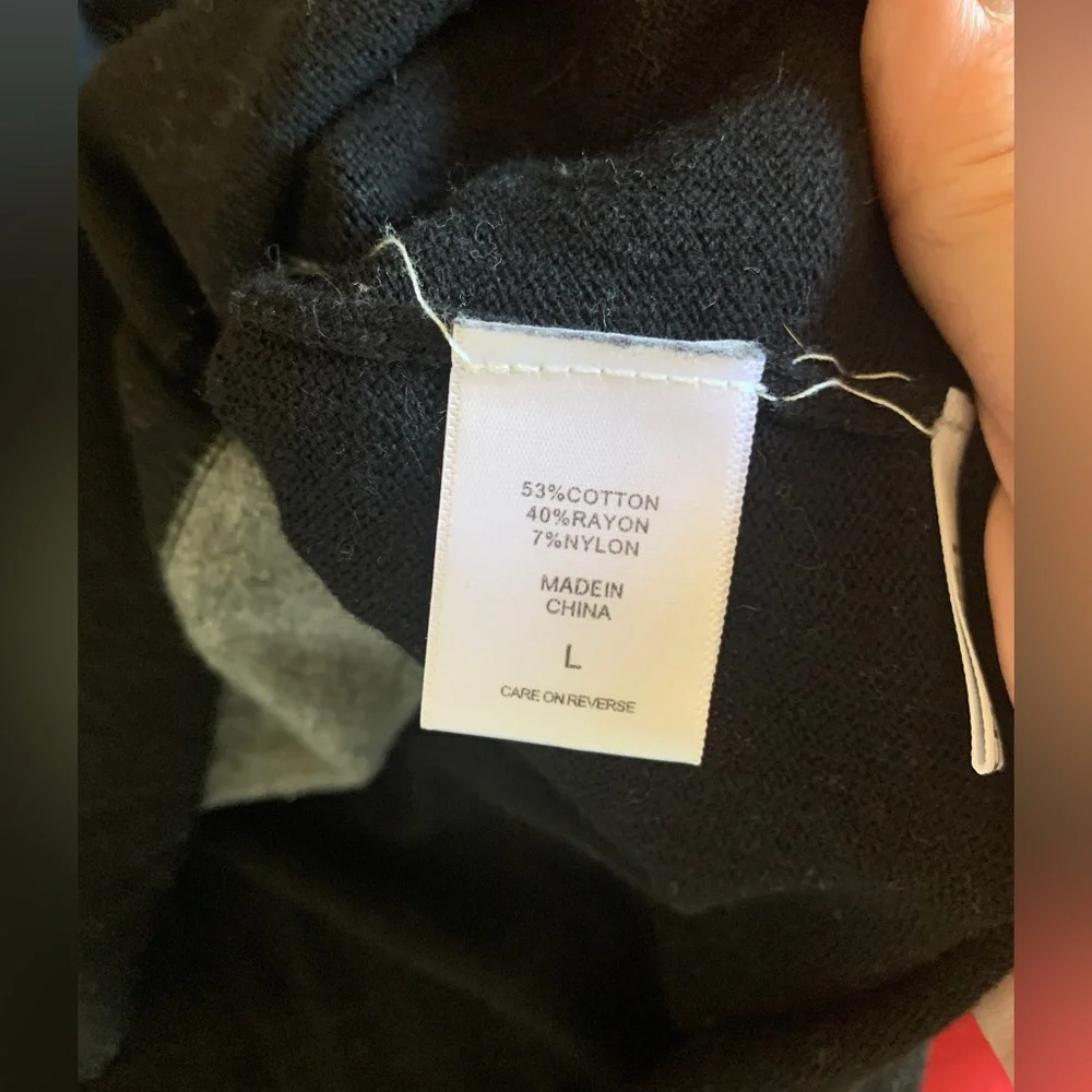 New York & Company Color Block Cold Shoulder Sweater